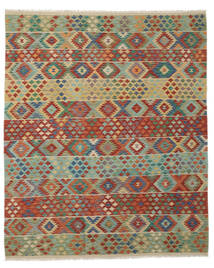 Kelim Afghan Old Stil Teppich 240X300 Dunkelrot/Grün Wolle, Afghanistan Carpetvista