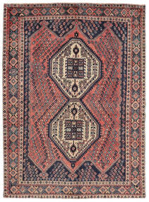 絨毯 アフシャル Shahre Babak 157X215 ダークレッド/ブラック (ウール, ペルシャ/イラン)