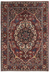 絨毯 バクティアリ 142X206 ブラック/ダークレッド (ウール, ペルシャ/イラン)