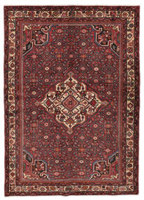  Persialainen Hosseinabad Matot 151X215 Musta/Tummanpunainen Carpetvista