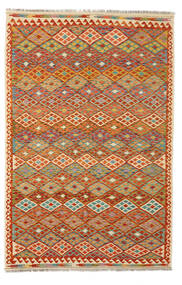 Kelim Afghan Old Style Teppe 168X258 Brun/Rød Ull, Afghanistan Carpetvista