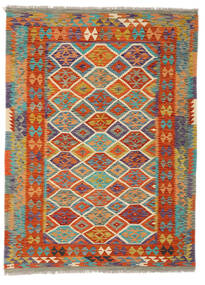  Orientalisk Kelim Afghan Old Style Matta 167X229 Brun/Röd Ull, Afghanistan Carpetvista