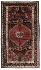 157X276 Χαλι Ανατολής Hamadan Μαύρα/Σκούρο Κόκκινο (Μαλλί, Περσικά/Ιρανικά) Carpetvista