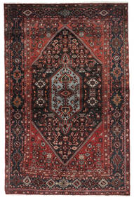  Persian Hamadan Rug 143X221 Black/Dark Red (Wool, Persia/Iran)