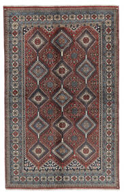  Persian Yalameh Rug 156X242 Black/Brown Carpetvista