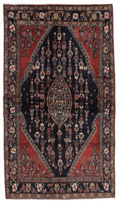 134X233 絨毯 オリエンタル ハマダン ブラック/茶色 (ウール, ペルシャ/イラン) Carpetvista