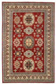  Kazak Fine Rug 200X305 Wool Dark Red/Dark Yellow Carpetvista