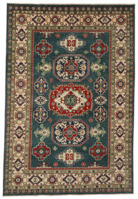 204X301 絨毯 オリエンタル カザック Fine ブラック/ダークグリーン (ウール, アフガニスタン) Carpetvista