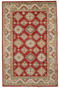 199X305 Kazak Fine Rug Oriental Dark Red/Brown (Wool, Afghanistan) Carpetvista