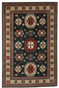  195X307 Kazak Fine Rug Black/Brown Afghanistan Carpetvista