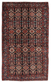  Persischer Hamadan Teppich 135X226 Schwarz/Dunkelrot (Wolle, Persien/Iran)