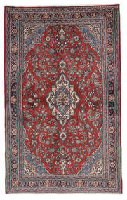  Oriental Sarouk Rug 131X212 Dark Red/Dark Grey Wool, Persia/Iran Carpetvista