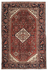 Hosseinabad Rug 131X198 Dark Red/Black Wool, Persia/Iran Carpetvista