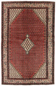 138X217 Alfombra Sarough Mir Oriental Rojo Oscuro/Negro (Lana, Persia/Irán) Carpetvista