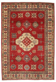  180X270 Kazak Fine Teppich Dunkelrot/Braun Afghanistan Carpetvista
