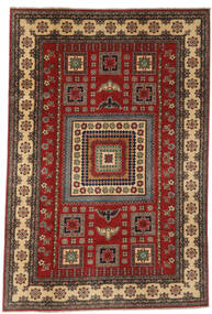  180X270 Kazak Fine Rug Dark Red/Black Afghanistan Carpetvista