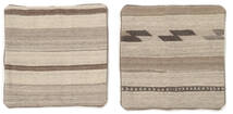 50X50 Tapete Patchwork Pillowcase - Iran Oriental Quadrado Laranja/Bege (Lã, Pérsia/Irão) Carpetvista