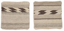 50X50 Patchwork Pillowcase - Iran Matta Orientalisk Kvadratisk Orange/Beige (Ull, Persien/Iran) Carpetvista