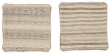 50X50 Alfombra Patchwork Pillowcase - Iran Oriental Cuadrada Naranja/Beige (Lana, Persia/Irán) Carpetvista