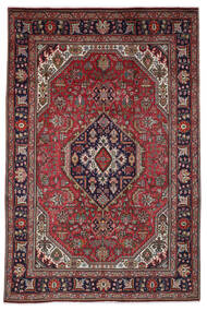Tapete Oriental Tabriz 200X300 Preto/Vermelho Escuro (Lã, Pérsia/Irão)