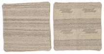 65X65 Patchwork Pillowcase - Iran Teppe Orientalsk Kvadratisk Oransje/Beige (Ull, Persia/Iran) Carpetvista