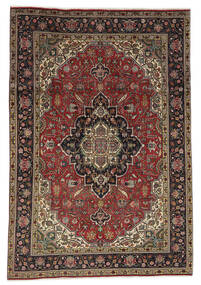  198X290 Tabriz Covor Negru/Dark Red Persia/Iran
 Carpetvista