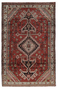113X176 絨毯 ハマダン オリエンタル ブラック/ダークレッド (ウール, ペルシャ/イラン) Carpetvista