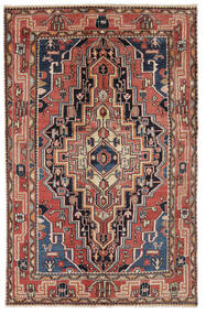 132X205 Nahavand Rug Oriental Dark Red/Black (Wool, Persia/Iran) Carpetvista