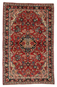 Tapete Sarough 130X203 Vermelho Escuro/Preto (Lã, Pérsia/Irão)