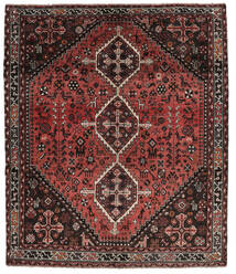 169X195 Shiraz Rug Oriental Black/Dark Red (Wool, Persia/Iran) Carpetvista