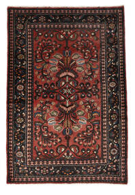 155X228 Tapis Lillian D'orient Noir/Rouge Foncé (Laine, Perse/Iran) Carpetvista