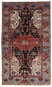 絨毯 ナハバンド 161X273 ブラック/ダークレッド (ウール, ペルシャ/イラン)
