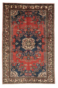  Hamadan Rug 130X200 Persian Wool Black/Dark Red Small Carpetvista