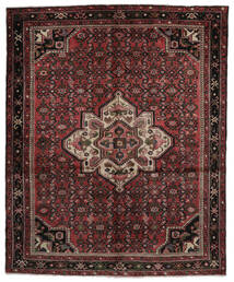 163X201 Alfombra Oriental Hosseinabad Negro/Rojo Oscuro (Lana, Persia/Irán) Carpetvista