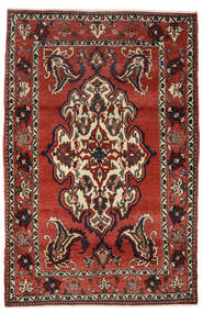 129X199 絨毯 オリエンタル バクティアリ ダークレッド/ブラック (ウール, ペルシャ/イラン) Carpetvista