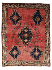 Afshar Rug Rug 144X186 Dark Red/Black Wool, Persia/Iran Carpetvista