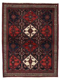  118X154 Afshar Rug Black/Dark Red Persia/Iran Carpetvista