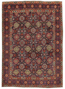 205X287 Tapete Oriental Tabriz Preto/Vermelho Escuro (Lã, Pérsia/Irão) Carpetvista