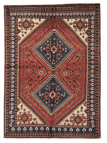  Persisk Afshar Teppe 151X209 Svart/Mørk Rød Carpetvista