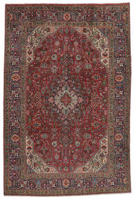  Oriental Tabriz Rug 202X306 Black/Dark Red Wool, Persia/Iran Carpetvista