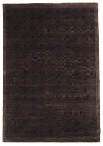 Gabbeh Loribaft Teppich 134X195 Schwarz/Braun Wolle, Indien Carpetvista