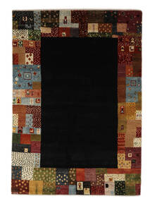 絨毯 ギャッベ Loribaft 170X238 ブラック/茶色 (ウール, インド)