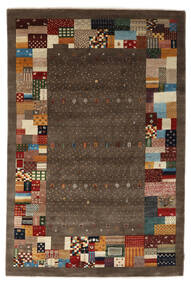 Gabbeh Loribaft Teppich 170X258 Schwarz/Braun Wolle, Indien Carpetvista