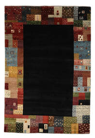 198X290 Gabbeh Loribaft Rug Modern Black/Brown (Wool, India) Carpetvista