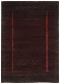 Gabbeh Loribaft Teppich 135X189 Schwarz Wolle, Indien Carpetvista
