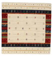 絨毯 ギャッベ ルーム 193X200 正方形 オレンジ/ブラック (ウール, インド)