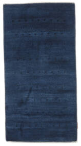 絨毯 ギャッベ Loribaft 74X144 ブラック (ウール, インド)