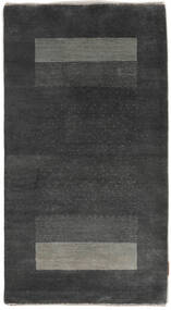 絨毯 ギャッベ Loribaft 75X146 ブラック (ウール, インド)