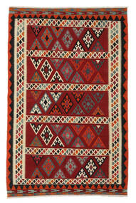 Kelim Vintage Matot Matto 160X246 Tummanpunainen/Musta Villa, Persia/Iran Carpetvista