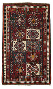 Tapis Kilim Vintage 155X247 Noir/Rouge Foncé (Laine, Perse/Iran)